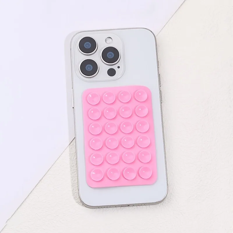 Silicone 24 Suction Phone Holder Multifunctional Suction Cup Mat Wall Stand Anti-Slip Single Sided Case Glue Mount Back Stickers - view 4