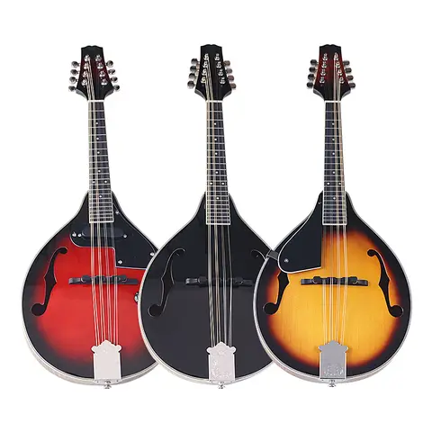 고광택 스프루스 우드 탑 라미네이트 사펠레 우드 백 8 현, 26 인치 수제 만돌린 기타