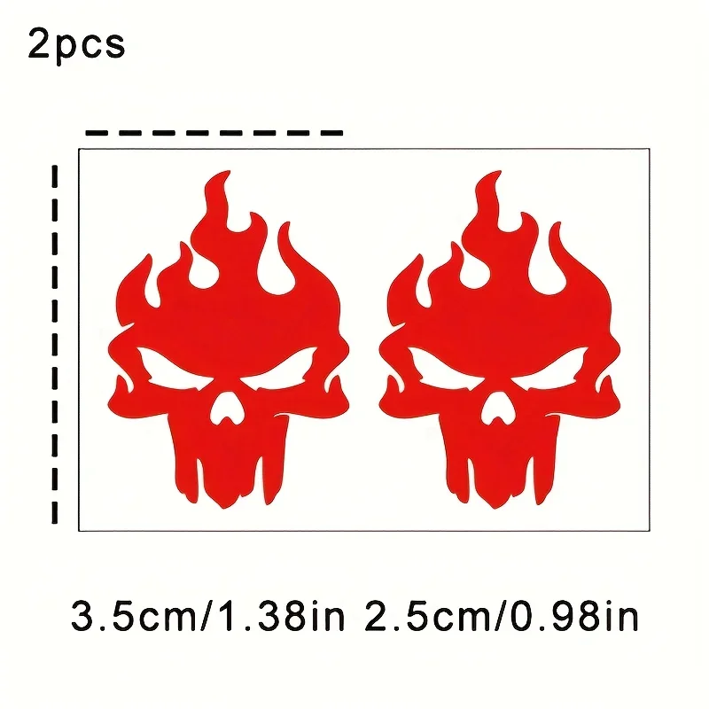 2PCS/SET Fashionable Skull-Themed Car Sticker, Bold Decal for Car, Ideal for Adding an Edgy Look to Your Automobile