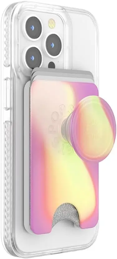 

Магнитный кошелек для телефона с раскладной ручкой, совместимый с беспроводной зарядкой, держатель для карт для устройств MagSafe и Samsung