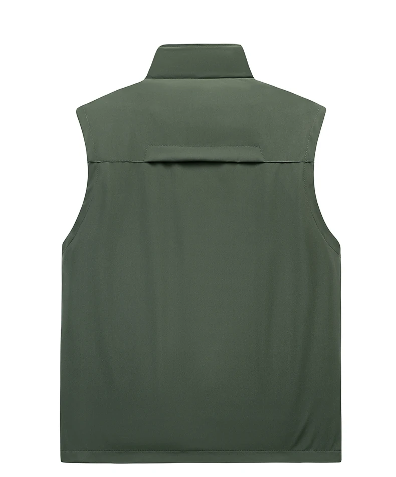 LNGXO Herren- und Damen-Anglerweste, Arbeitsweste mit mehreren Taschen für Herbst, Frühling, Outdoor-Sport, Wandern, Camping, Angelbekleidung – Detail 12