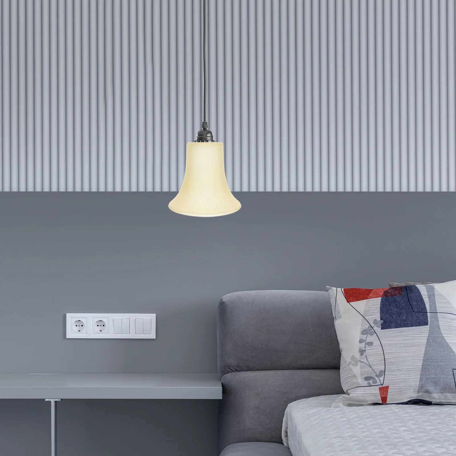 

Glass Lamp Shade Frosted Finish Stylish Reusable Light Cover for Pendant Floor Lamp Bedroom Decor Modern Replacement Lampshade