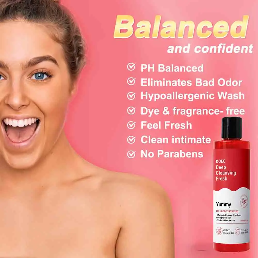 Feminine Body Wash Shower Gel  for Daily Vaginal Probiotics PH Balance, Yeast Infection and Bacterial Vaginosis Odour and Relie