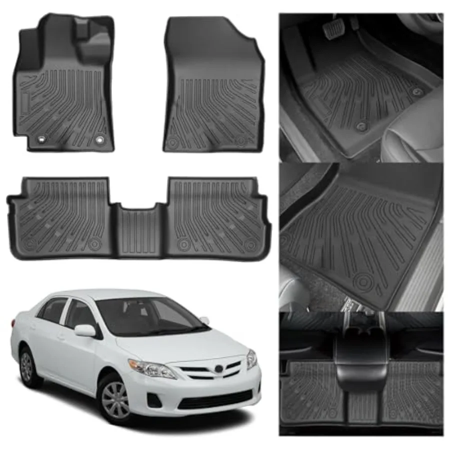 

Коврики для Toyota Corolla 2009-2013, на заказ, из TPE, нескользящие, водонепроницаемые, комплект из 2-х рядов, черные, для стандартных комплектаций LE, S, XL