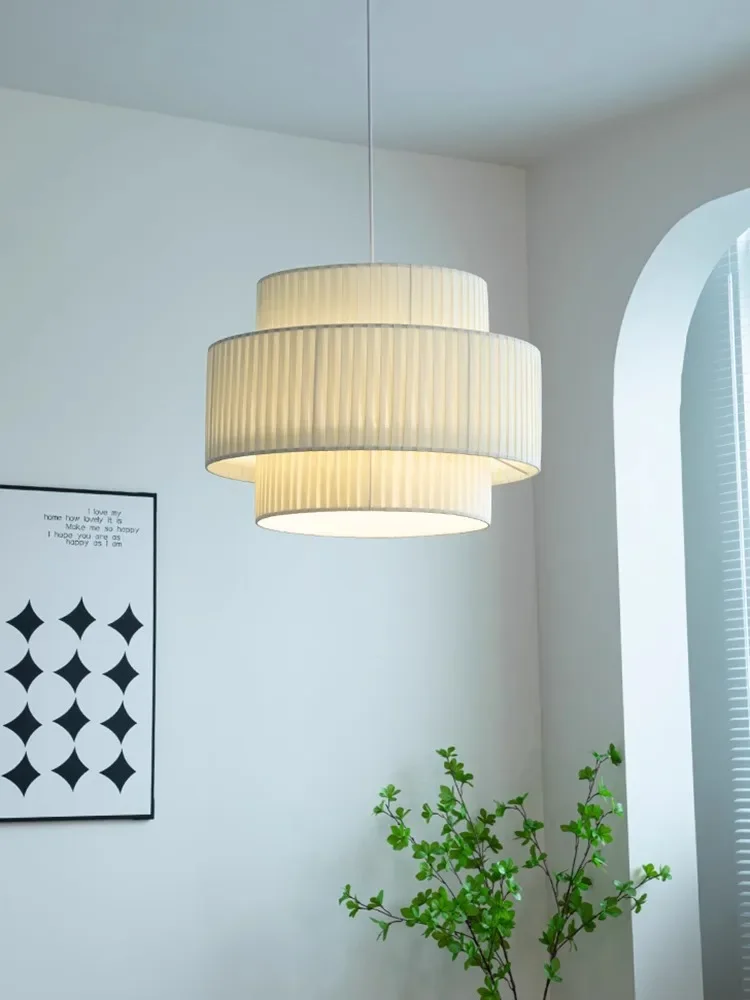Nordic Fabric LED Pendant Lights Bedroom Hanging Lamp Living Room Chandelier Home Decoration Dinging