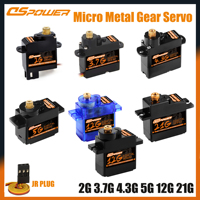 DSPOWER 2g 3.7g 4.3g 5g 12g 21g Digital Micro Servo Metal Gear JR Plug Waterproof for RC Car Boat Plane Fixed-wing Robot Drone