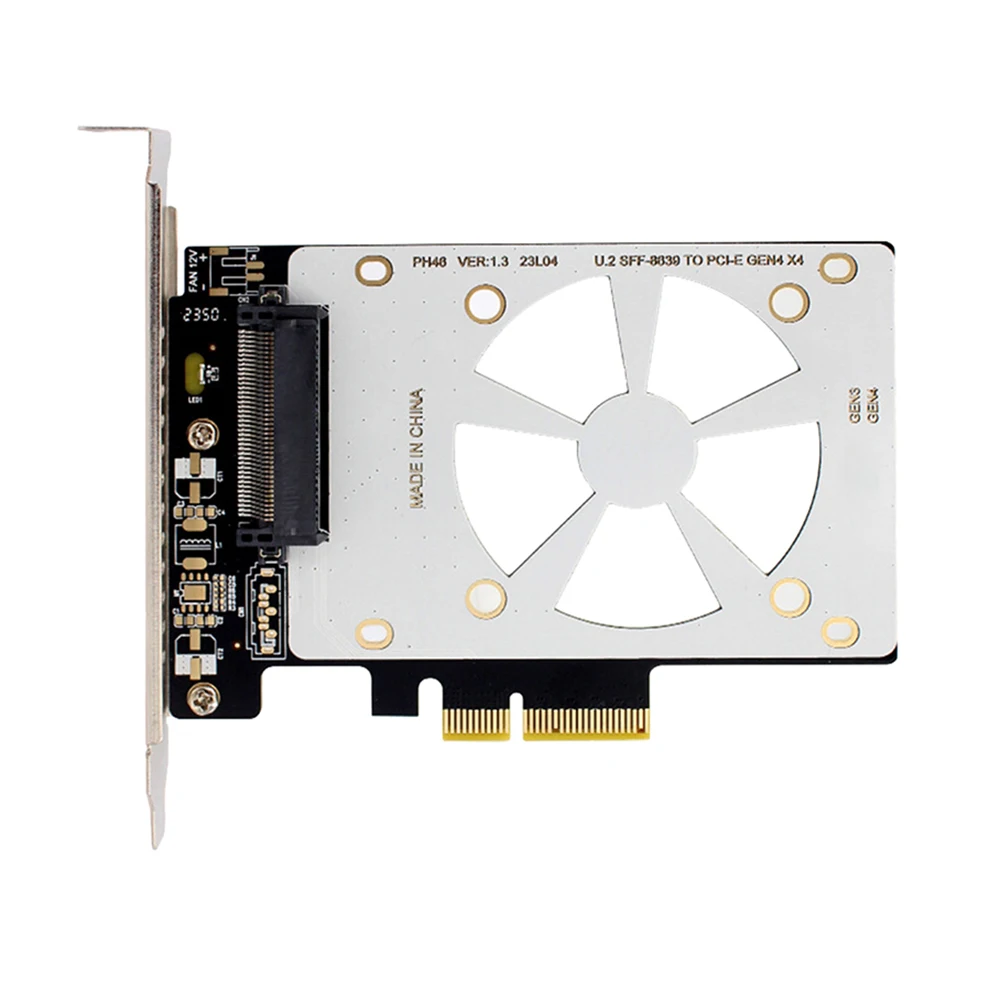 U.2 SFF-8639 To PCI-EX4 Expansion Card 4000MB/s SFF-8639 PCIe Adapter X4/X8/X16 Slot PCI-E GEN3 Support U.2 NVME SSD