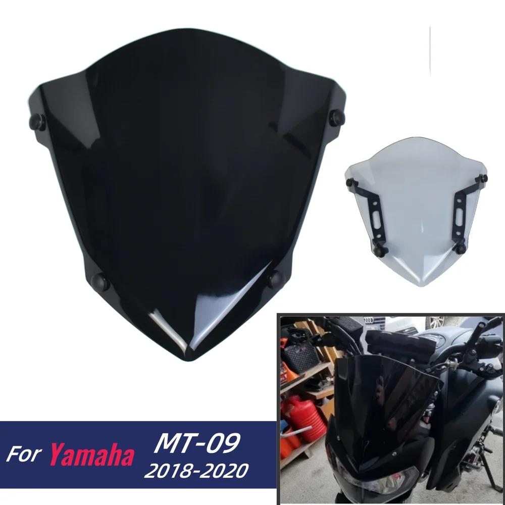 

FZ07 MT07 Windshield Windscreen For Yamaha MT 07 2018-2020 MT-07 Motorcycle Air Wind Deflectors Front Screen Shield Accessories