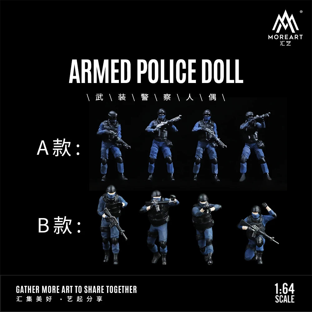 

More Art1:64 Armed Police Figure Set Model Simulation Character Model