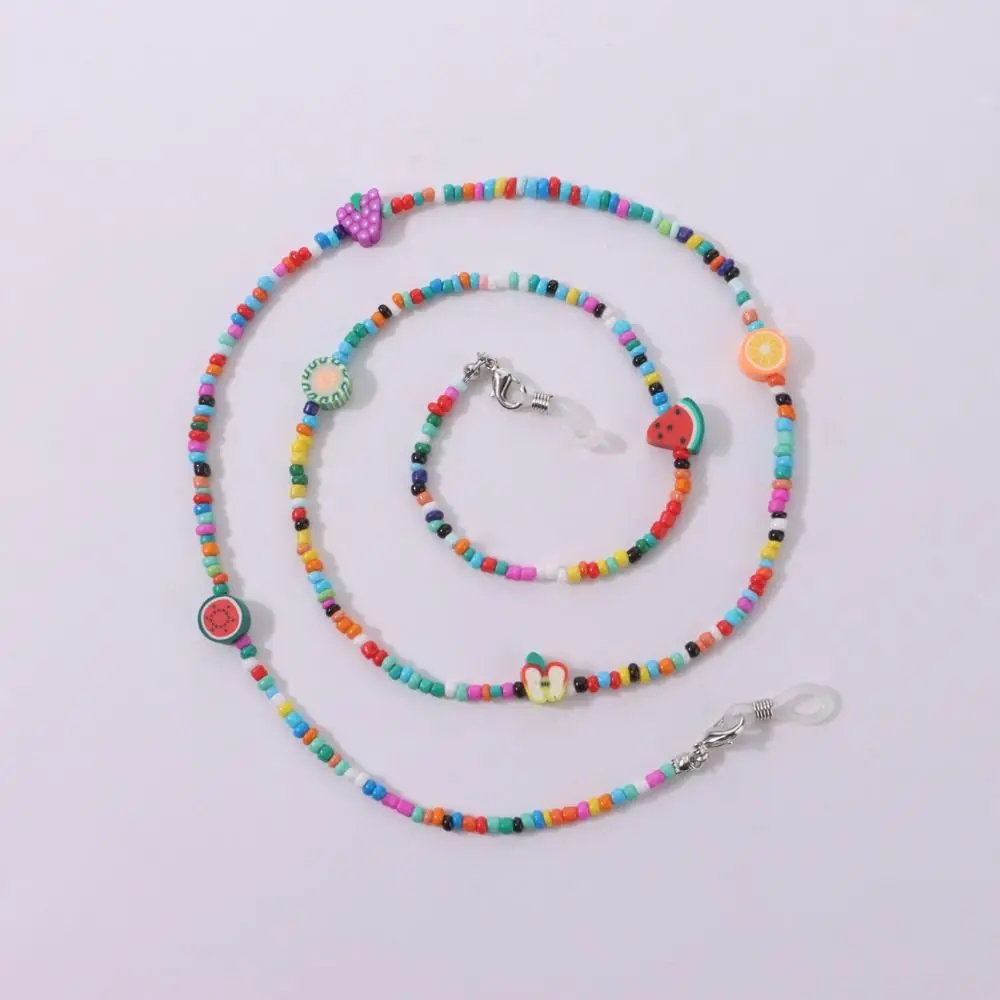 Metal Chain Colorful Bead Glasses Chain Bohemia Style Colorful Sunglasses Chains Hanging Neck Neck Strap String Eyeglass Lanyard