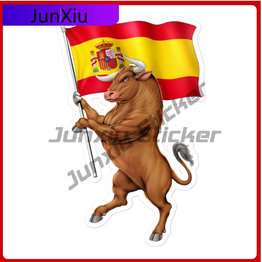 

Стильная наклейка с испанской быком-биксамигой для мотоцикла, защита от царапин, декоративный узор, Испания, крутой дизайн для окон, шлемов, грузовиков