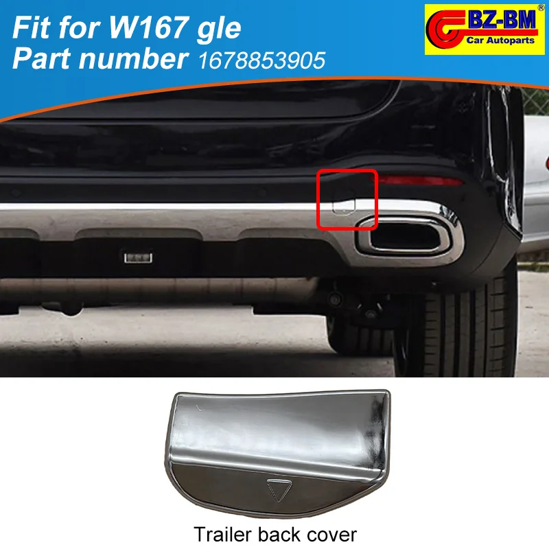 REAR Bumper Tow Hook Trailer Cover Cap For Mercedes benz W167 Gle Series 1678853905 CHROME