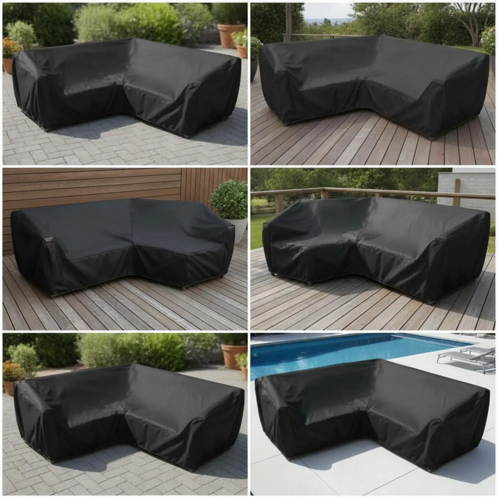 V-Shaped Sofa Cover Silver-Coated V-Shaped Furniture Cover Foldable Long-Lasting for Garden, Balcony