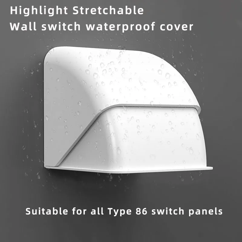 Type 86 wall switch waterproof cover raised foldable stretch charging pile rain cover bathroom wall switch protective cover