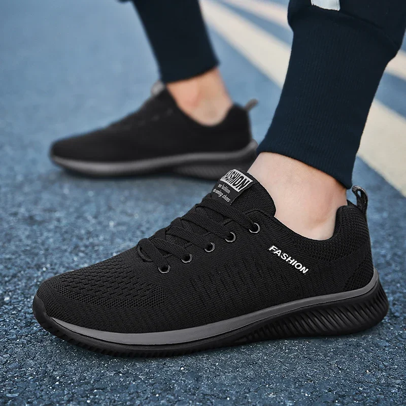 Tênis casuais masculinos sapatos de renda sapatos masculinos leves e confortáveis antiderrapantes respiráveis tamanho grande 46 tênis de caminhada para homem