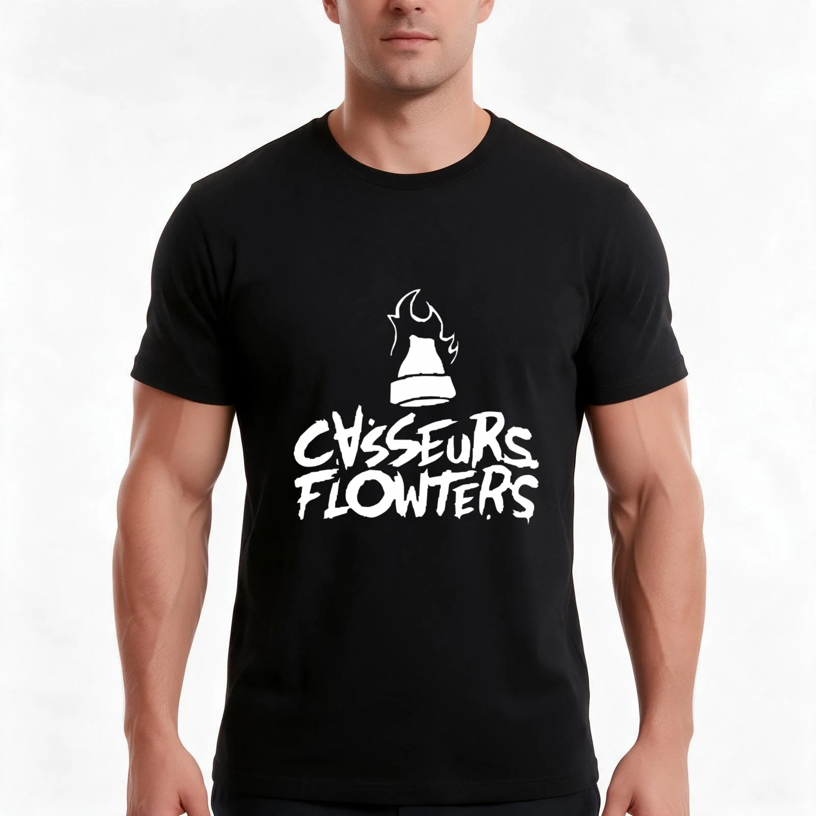 Casseurs Flowter T-Shirt Summer Casual Cotton Tee Oversized Streetwear Tops Vintage Graphic Print Loose Fit Short Sleeve