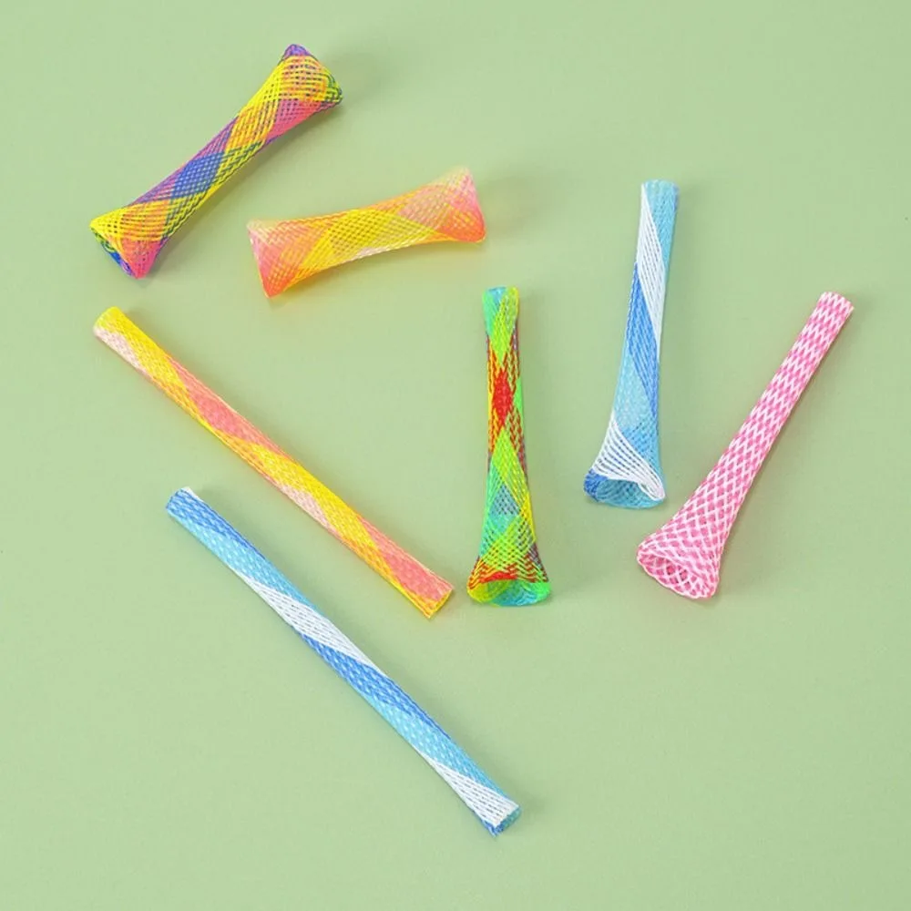 Random Color Colorful Spring Tube Toys Flexible Plastic Spring Toy Set Fun Pet Accessories For Indoor Cat
