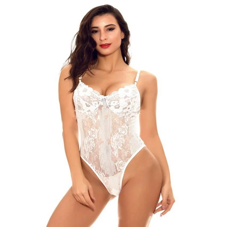 

Suspender Onesie Spot Lace Perspective Slim Fit Sexy Babes Fun