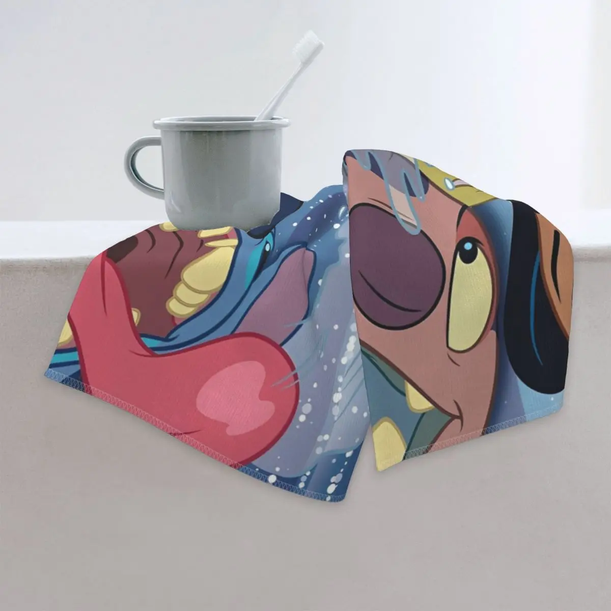 Grappige Stitch & Lilo Cartoon Handdoeken Housewarming Cadeaus voor Mannen Vrouwen Decoratieve Badkamerhanddoeken voor Spa Hotel