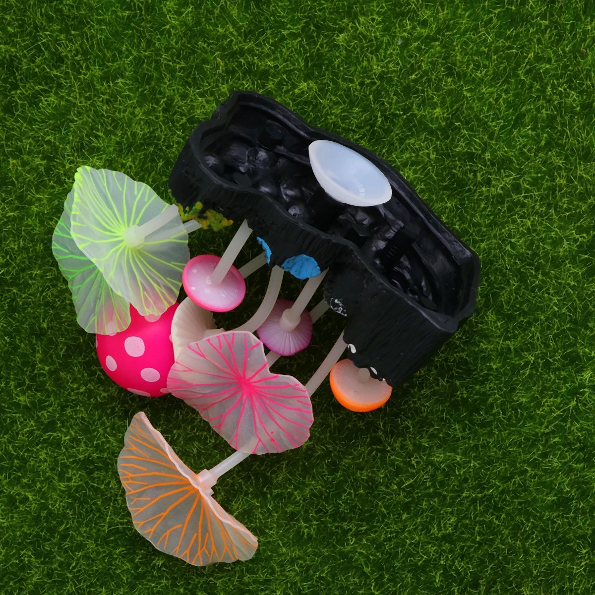 

Artificial Aquarium Plants Decorations Lifelike Fake Fish Tank Mushroom ornaments Eco friendly for Fresh Salt WaterAquarium
