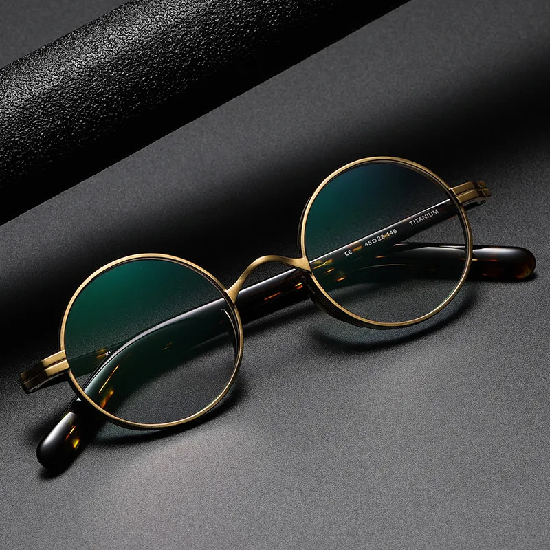 

New Japan Style Round Titanium Brand Designer Gyopia Glasses Mrame Men Luxury Reading Optical Eyewear Prescription Eyeglasses