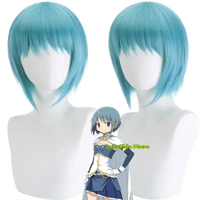 2025 أنيمي Puella Magi Madoka Magica فتاة ميكي ساياكا زائد تأثيري حلي شعر مستعار الأزرق زي قتال موحد هالوين مثير امرأة تنورة Sui
