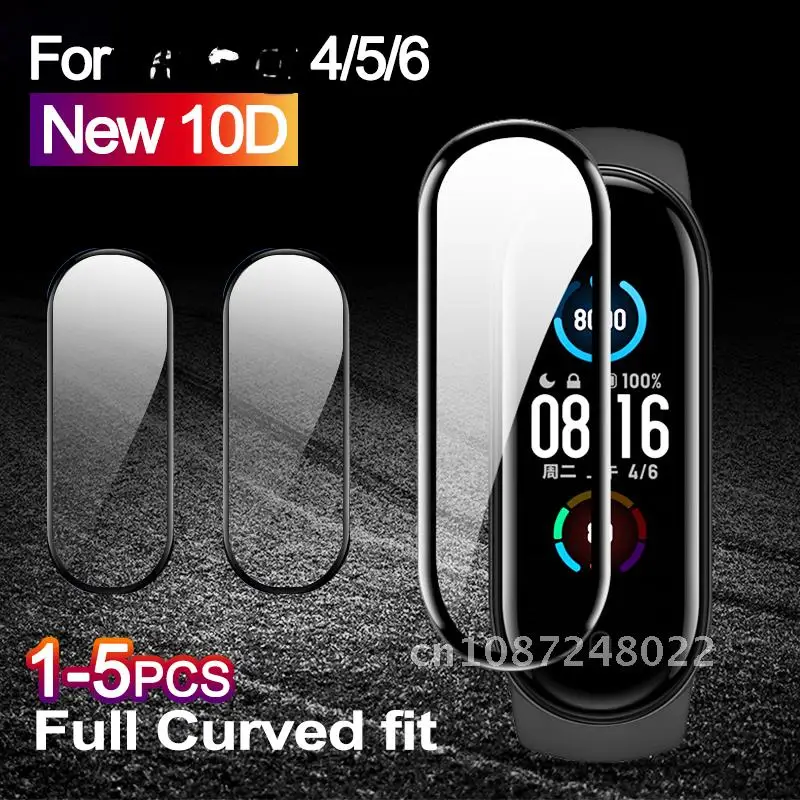 

Full Curved 10D Film for Xiaomi MI band 4 5 6 Screen Protector Soft Screen Protective Watch Accessories for Miband 4 5 6