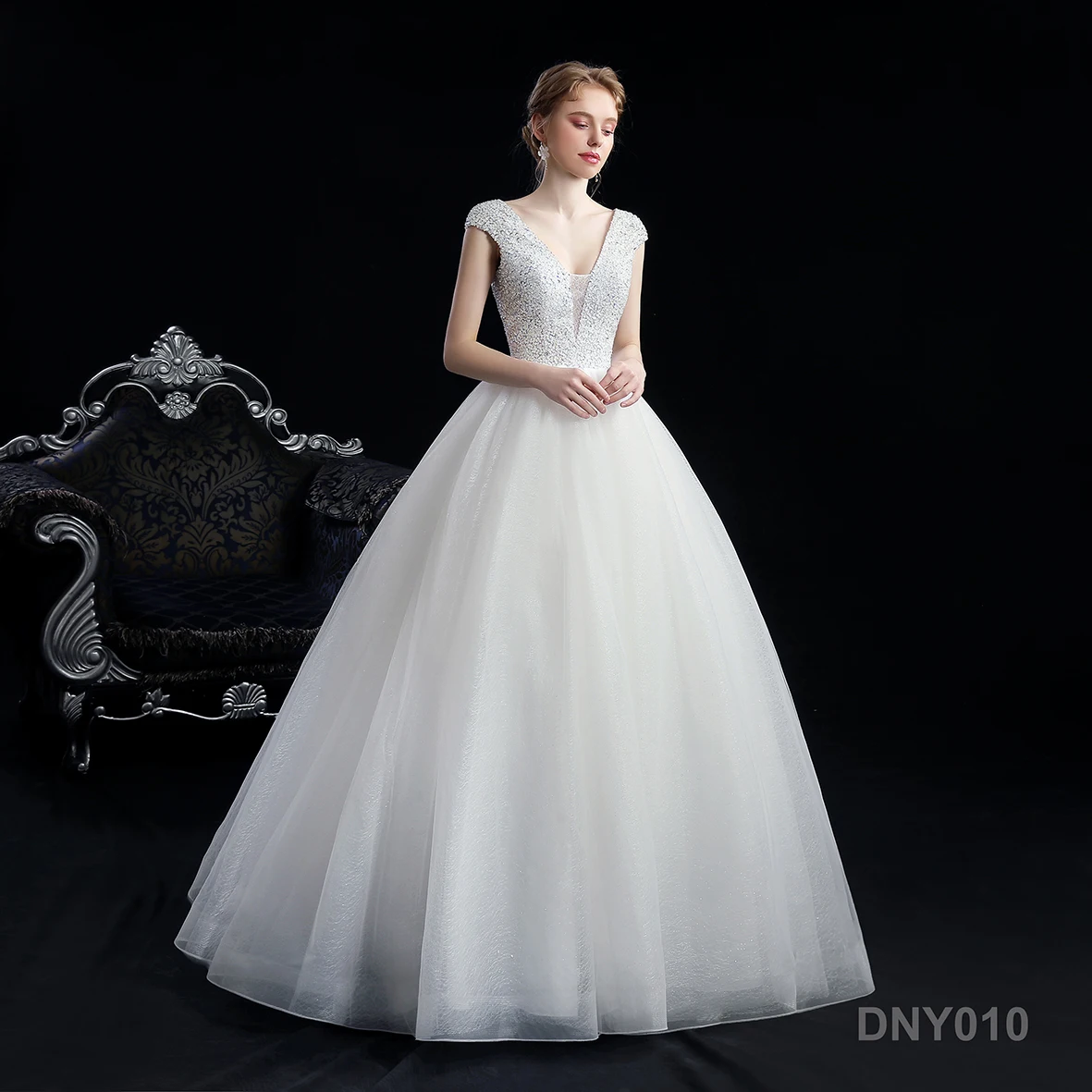 

Summer Main Bridal Wedding Dress Floor Length Luxury Gown