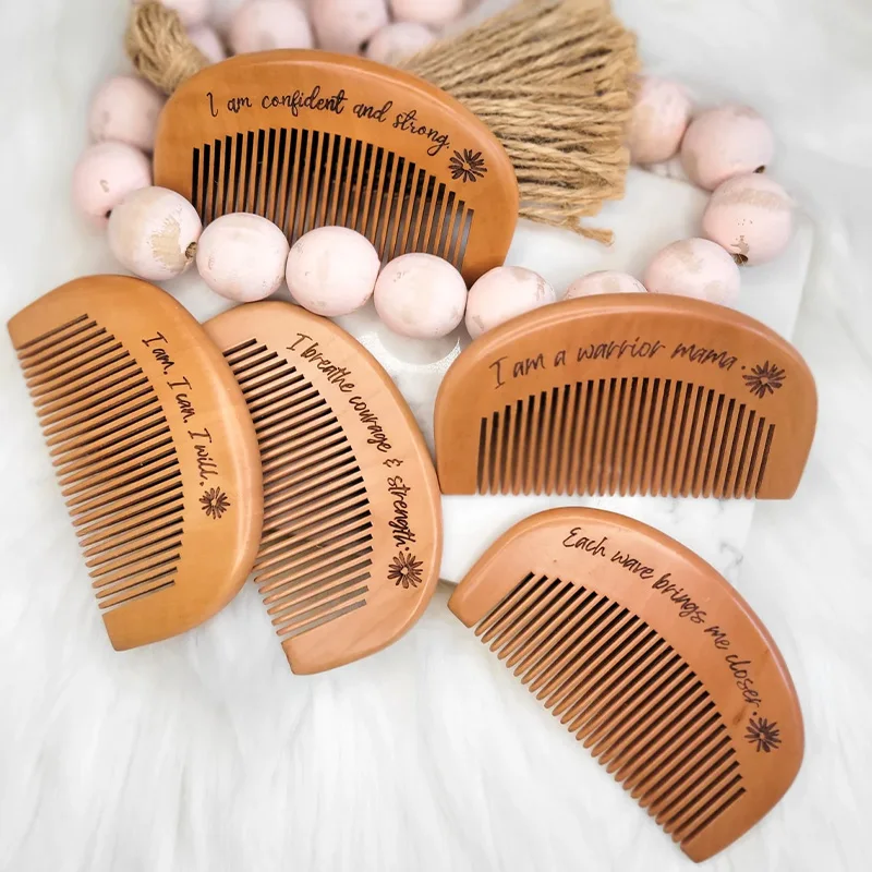 מסרק עץ מותאם אישית מסרק זקן עץ מותאם אישית מתנת חתונה מסיבת רחצה מסיבת רחצה לתינוק