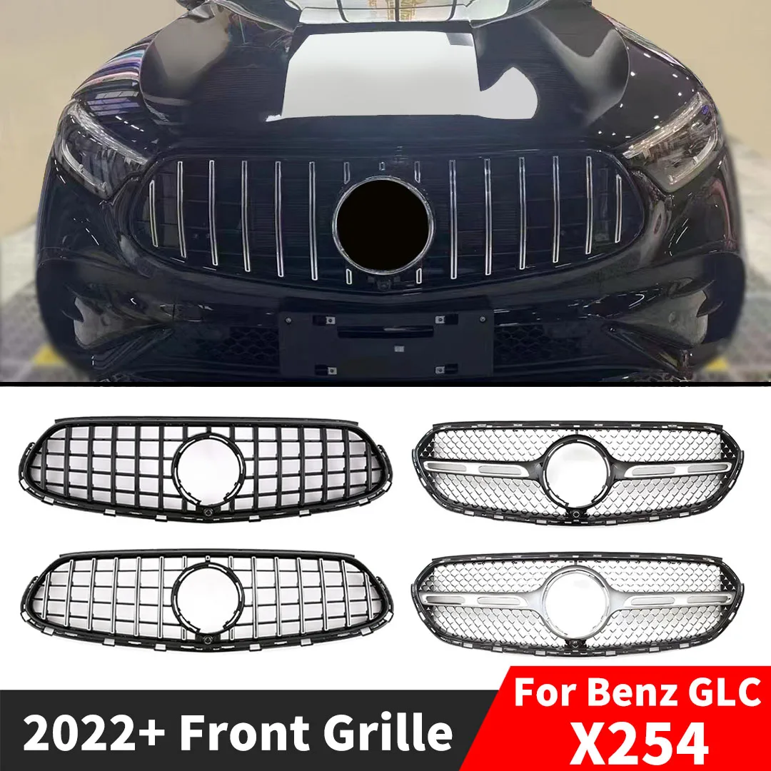 

GT Diamond Style Front Radiator Grille Inlet Grid Mesh Grill For Mercedes Benz New GLC X254 2022 2023 2024+ Tuning Accessories