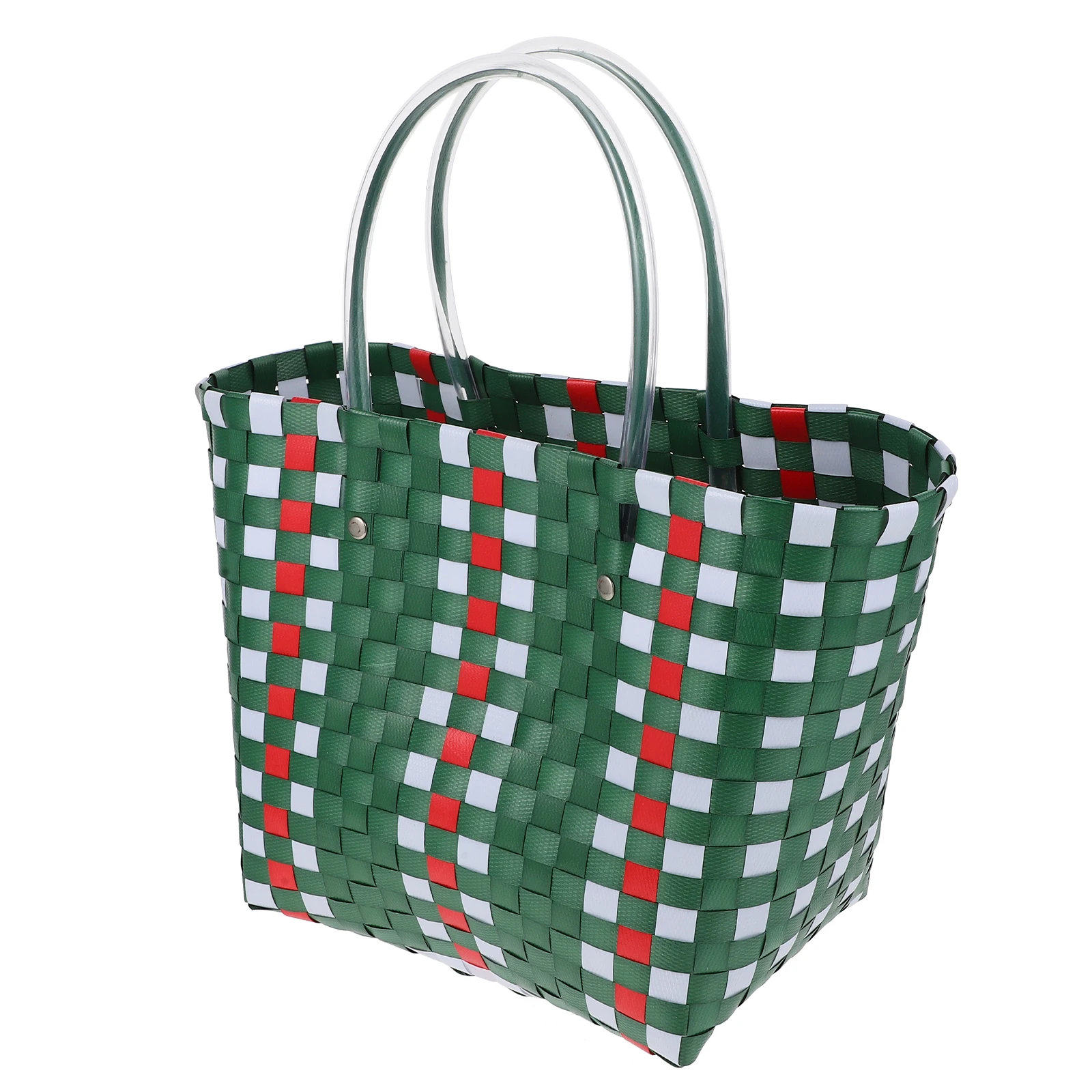 

Rattan Shopping Basket Handbasket Storage Baskets Wicker Pvc Woven Small Plastic