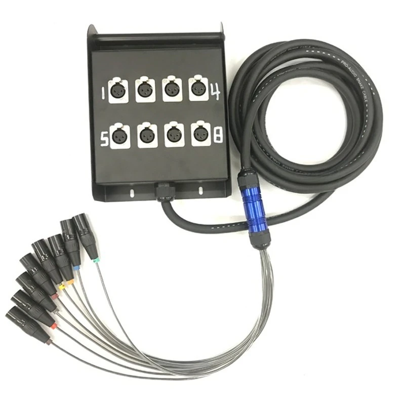 8/12/16/24 Channel Stage Audio Snake Cable Box XLR Signal Junction Box for Live Sound Connection