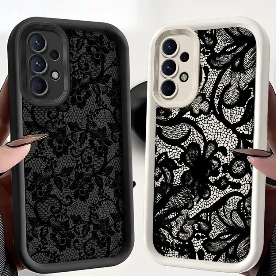 Lacey Muster Mode Lustige Soft Shell Handyhülle für Samsung Galaxy A35 A36 A33 A34 A12 A13 A56 A25 A15 A16 A53 A54 A71 A72 A73