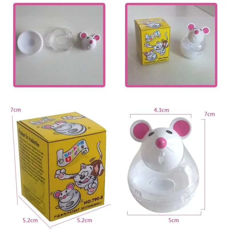 Katzenspielzeug Maus-Tumbler Leckage-Verhindernder Futterball Haustier-Puzzle Cartoon-Katzenspielzeug Interaktives Spielzeug für Kätzchen Langsames Füttern Haustierbedarf – Detail 3