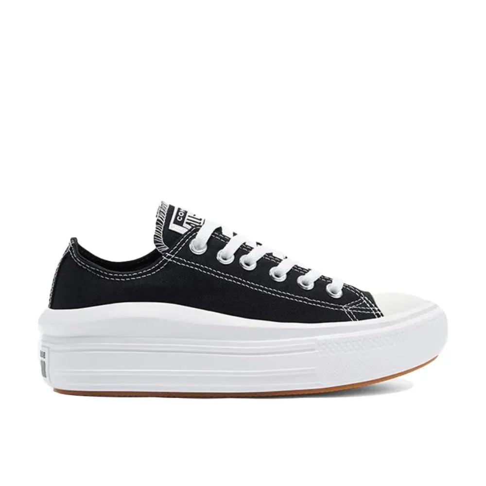 Converse All Star Move Low Comfortable and versatile Non-slip resistant Breathable bag low top canvas shoes Women's Black