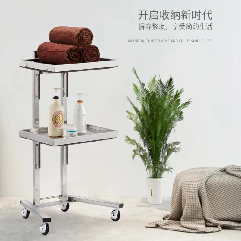 Tool Cart Hairdressing Salon Trolley Hair Barber Equipment Salon Trolley Storage Lash Chariot Coiffure Beauty Furniture KMST