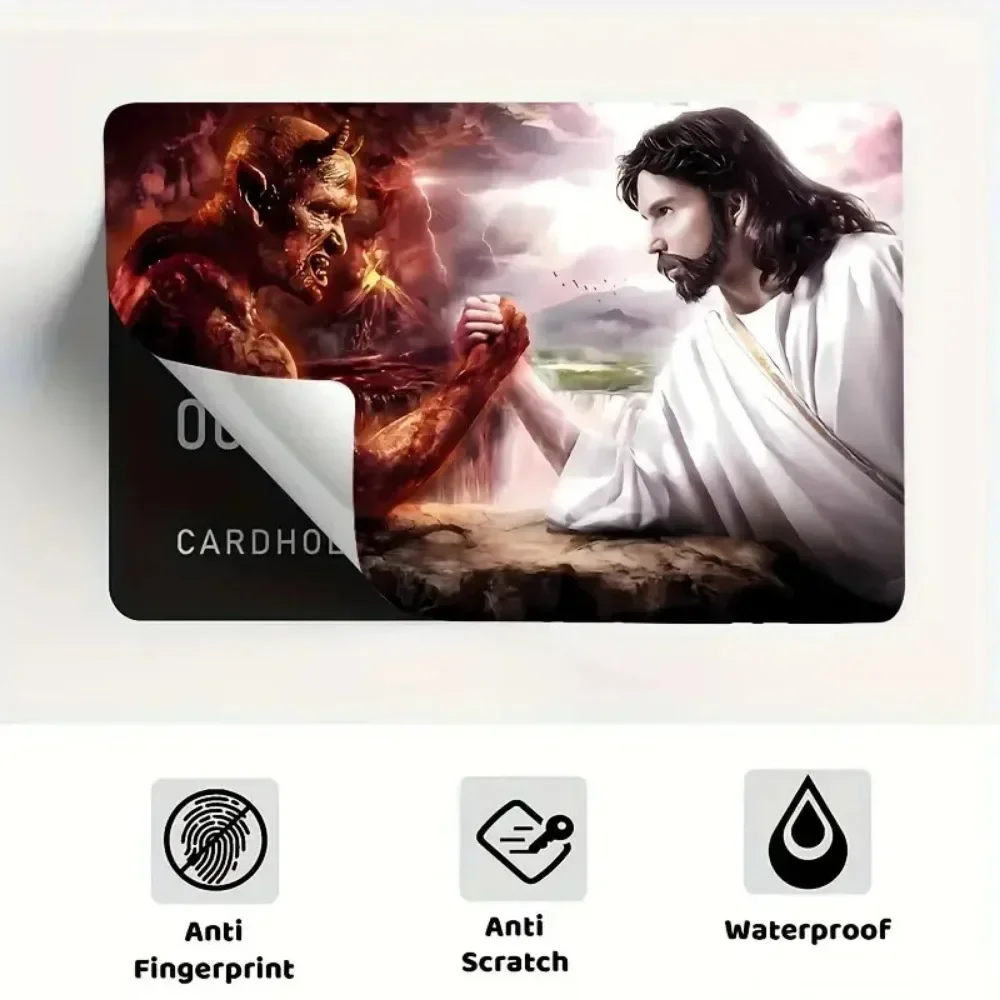 المسيحية الله يسوع الراعي المسيح المعتقد الإيمان سامريتون PVC ملصق فيلم غطاء الجلد لبطاقة الائتمان بطاقة الخصم البنك