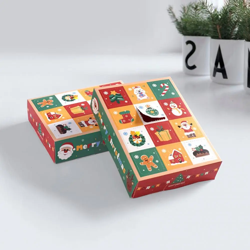 

Children Gift Box Small Gift Box Exciting Kids' Countdown Advent Calendar 5pcs Christmas Empty Gift Box with 12 Grids for New