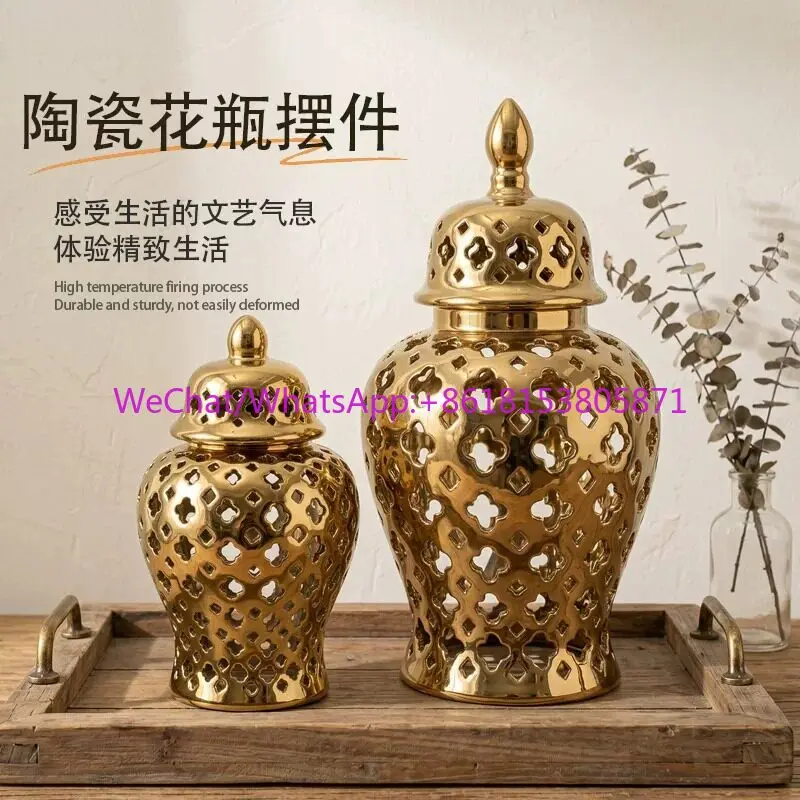 Light luxury ceramic general bottle storage tank living room entrance model room hotel countertop