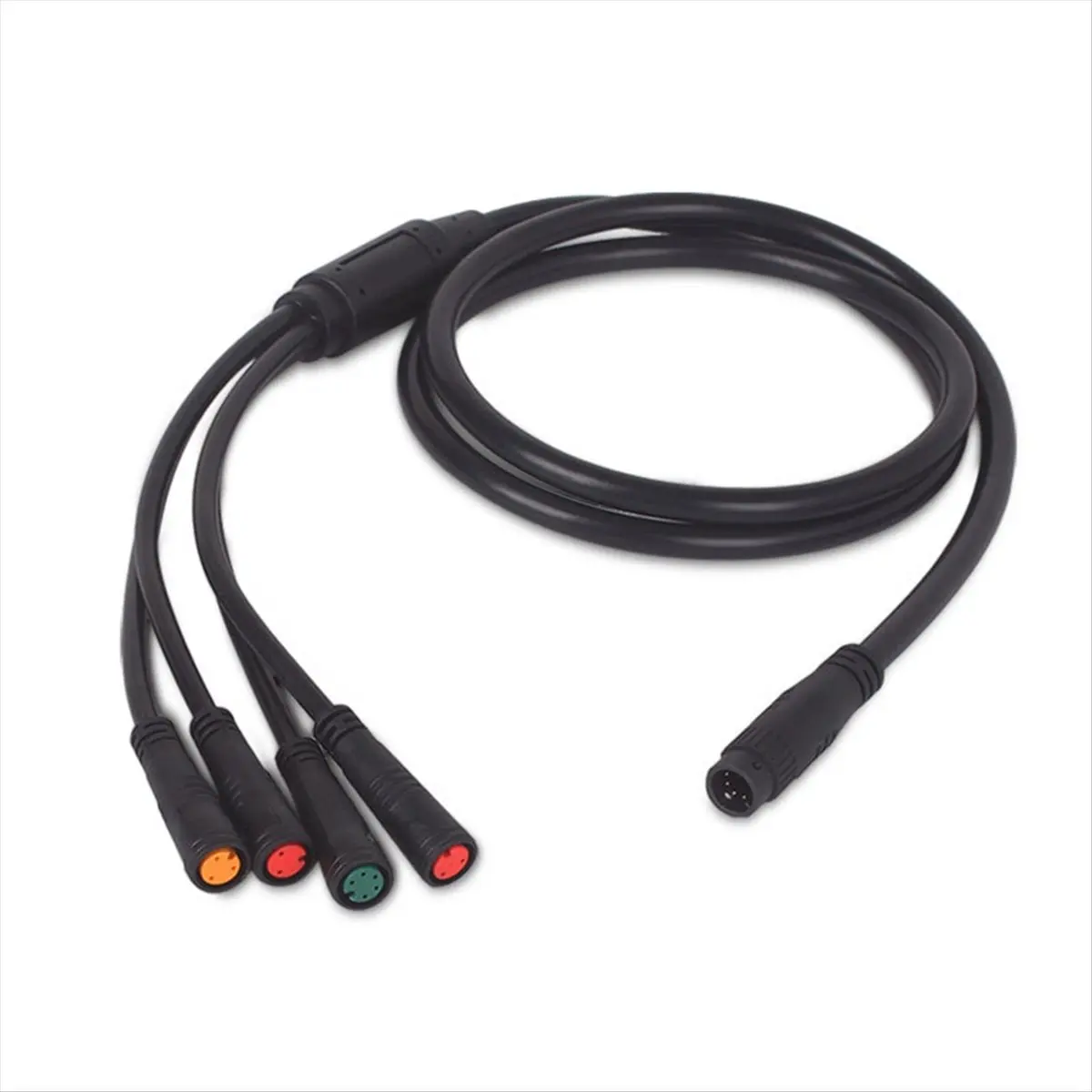 ABST 1 to 4 Wiring Harness Main Cable Waterproof Wire for Electric Bike Throttle LCD Brake Waterpoof Connector