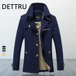 Oversized Trench Coat Men WindBreaker Oversized Solid Purer Cotton Casual Jacket Men Clothing Pull Homme Outerwear Coats 5XL