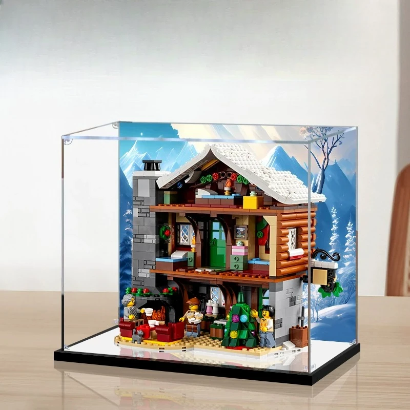 Clear Acrylic Dust‑Proof Display Box For Lego 10325 Alpine Cabin, Collectible Building Model Storage Protective Cover