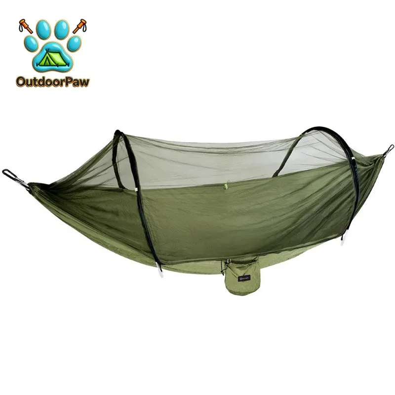 Automatic Quick-opening Hammock Swing Double Indoor Anti-rollover Mosquito Net Camping Anti-mosquito Sleeping Bag