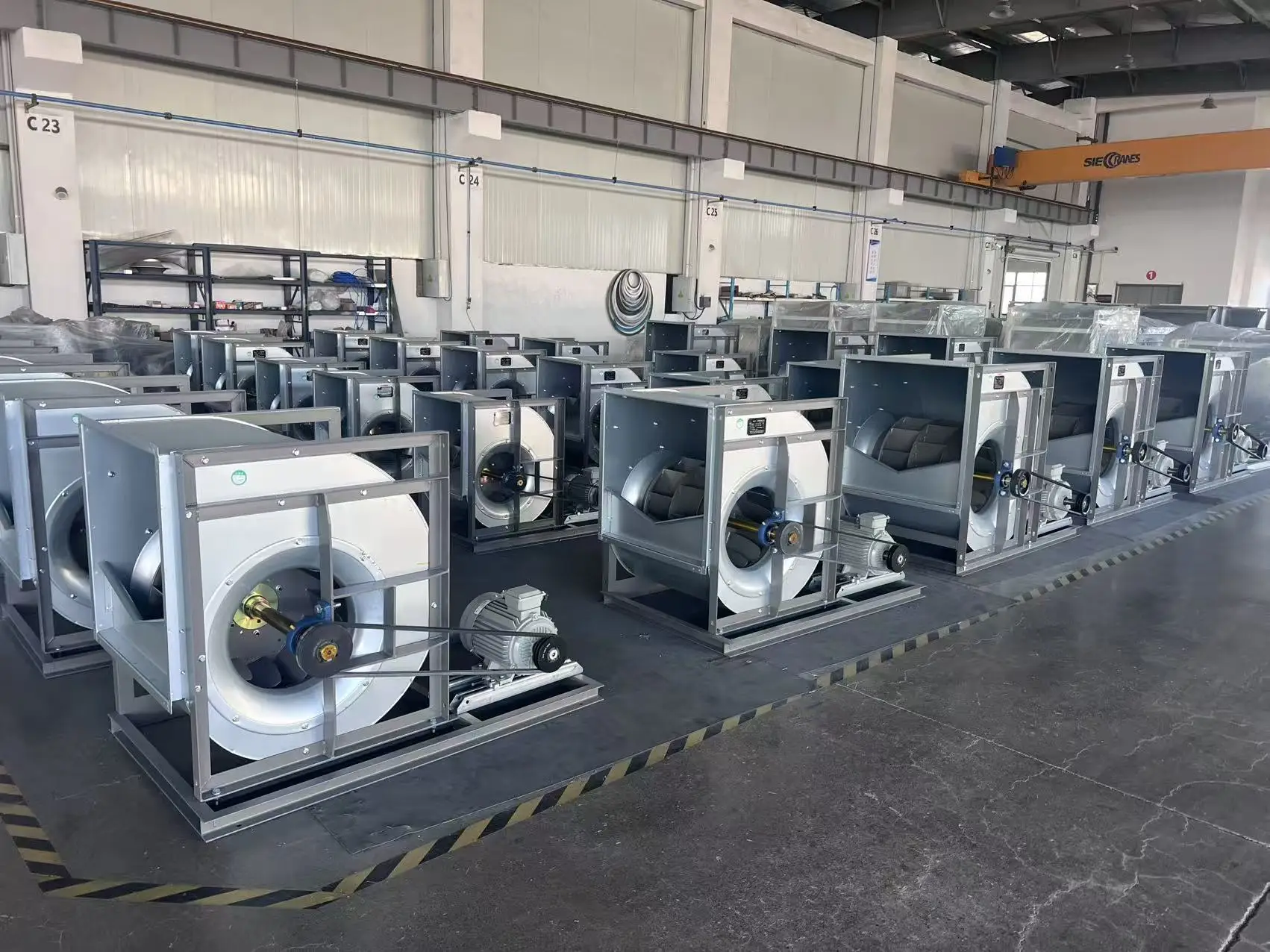Belt Driven Centrifugal Fan For HVAC Cooling In Shopping Malls Office Buildings Suitable For Central Air Conditioning Commercial