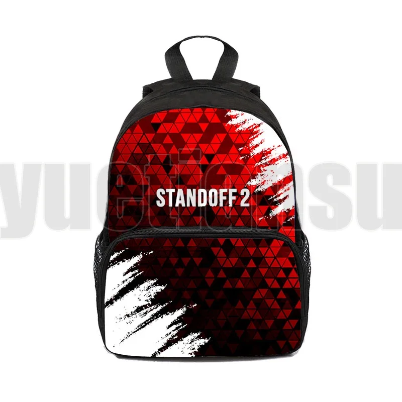 3D Print Anime Shooting War Game Standoff 2 Backpacks Children Canvas Zipper Cartoon School Bag Boys Girls 12/16 Inch Travel Bag