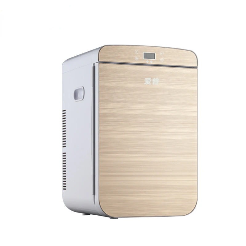 Car refrigerator 25L Tuhao gold car home dual-purpose mini refrigerator Student dormitory heating and cooling box portable car