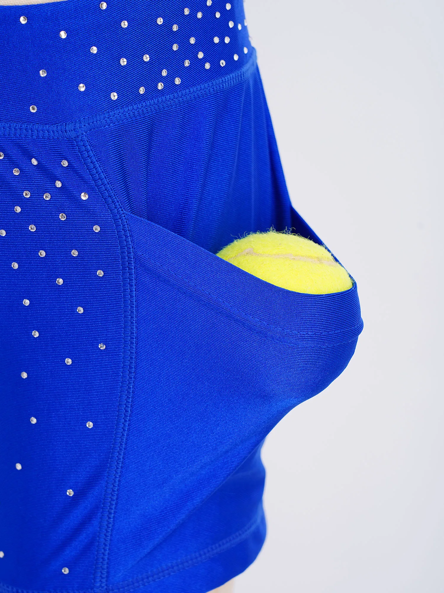 

Kids Girls Dance Ballet Gymnastics Athletic Costume Shorts Gym Running Elastic Waistband Sparkly Rhinestone Shorts with Pockets