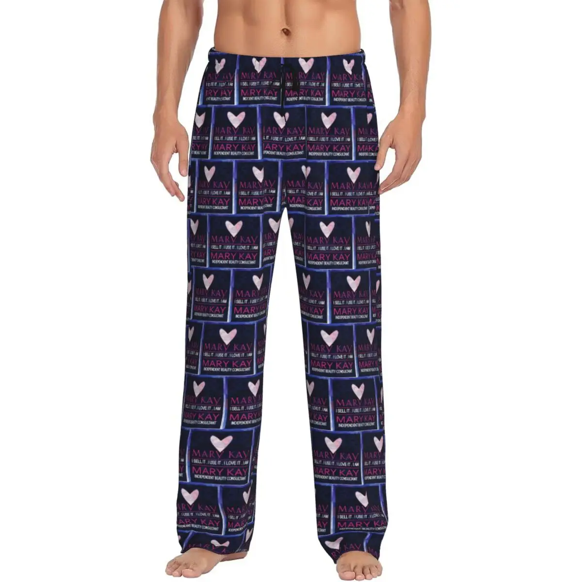 

Custom Mary Kay Cosmetics Pajama Pants Men Sleepwear Sleep Lounge Bottoms with Pockets