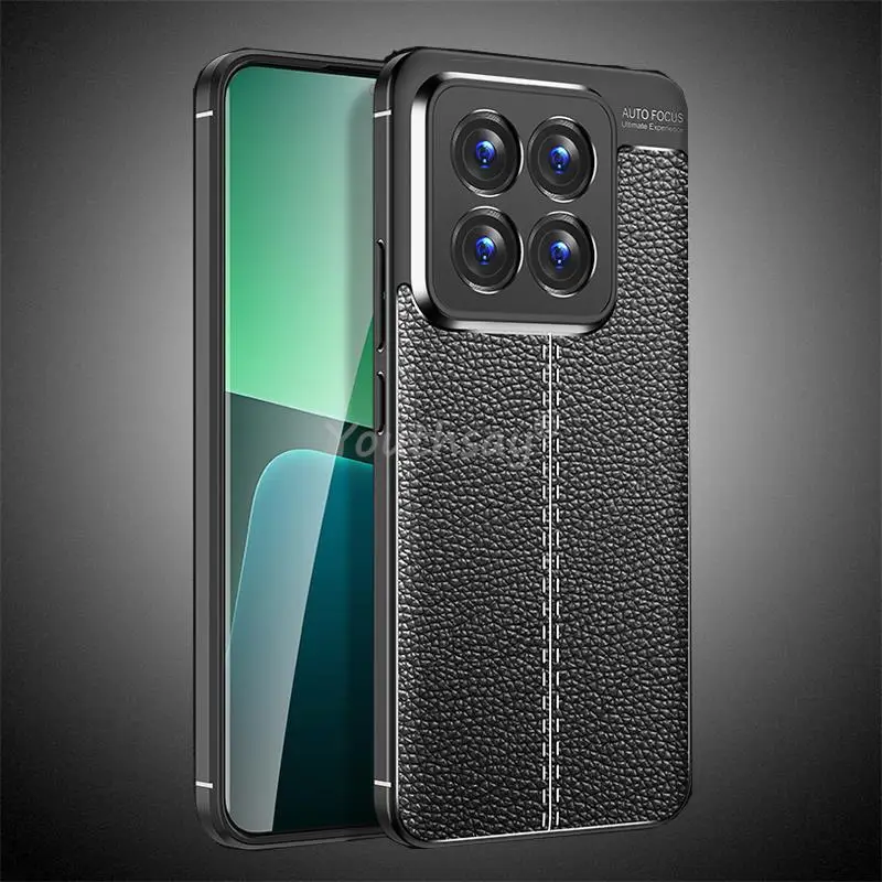 For Xiaomi 14 Pro Case Luxury Silicone Leather Rubber Phone Case For Xiaomi 14 Pro Cover Xiaomi 14 Pro Case TPU Protector