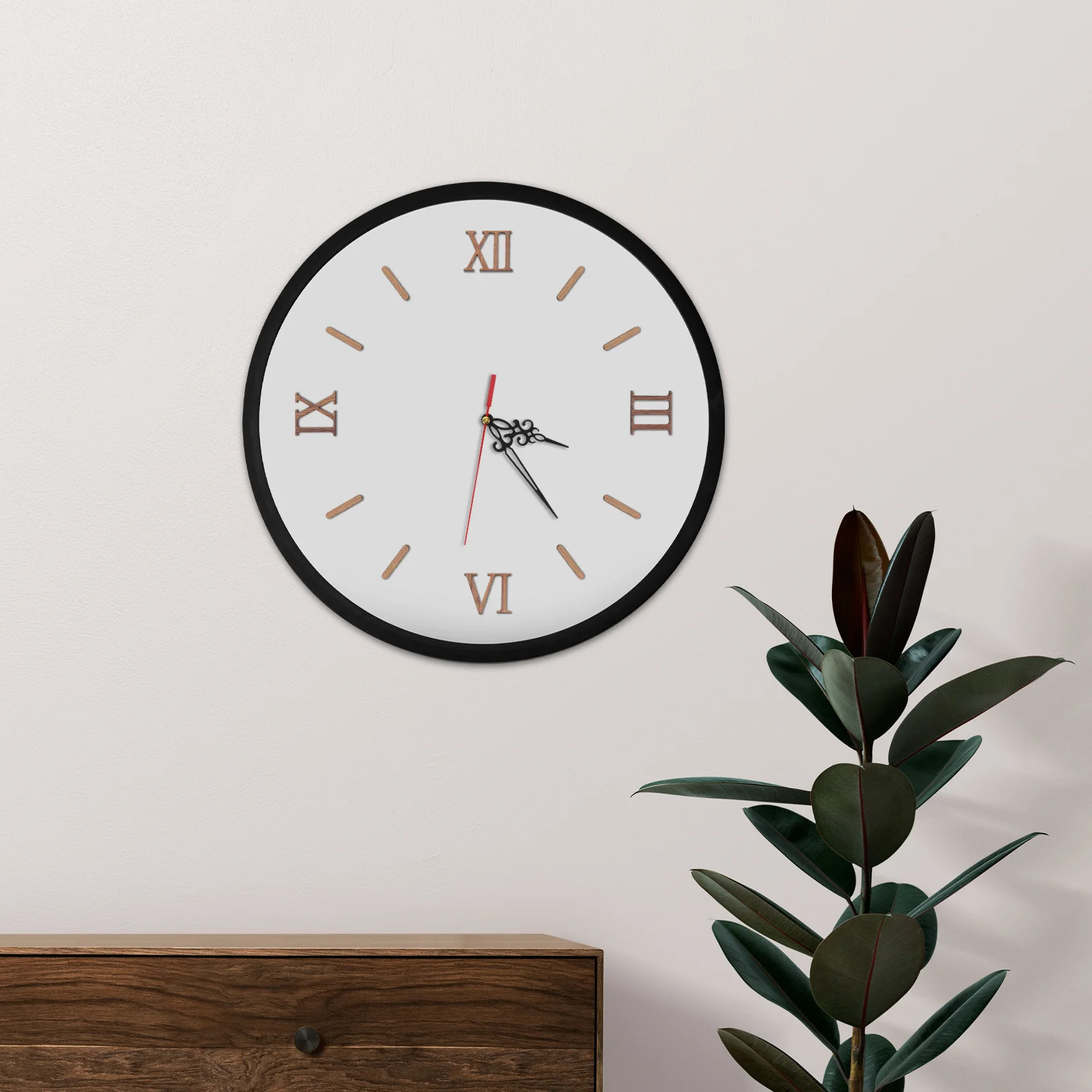 

1pcs Frameless Numbers Modern Wooden 3D Roman Numerals For Living Room Office Home Decor Roman Numeral Clock Wall Clock Decor